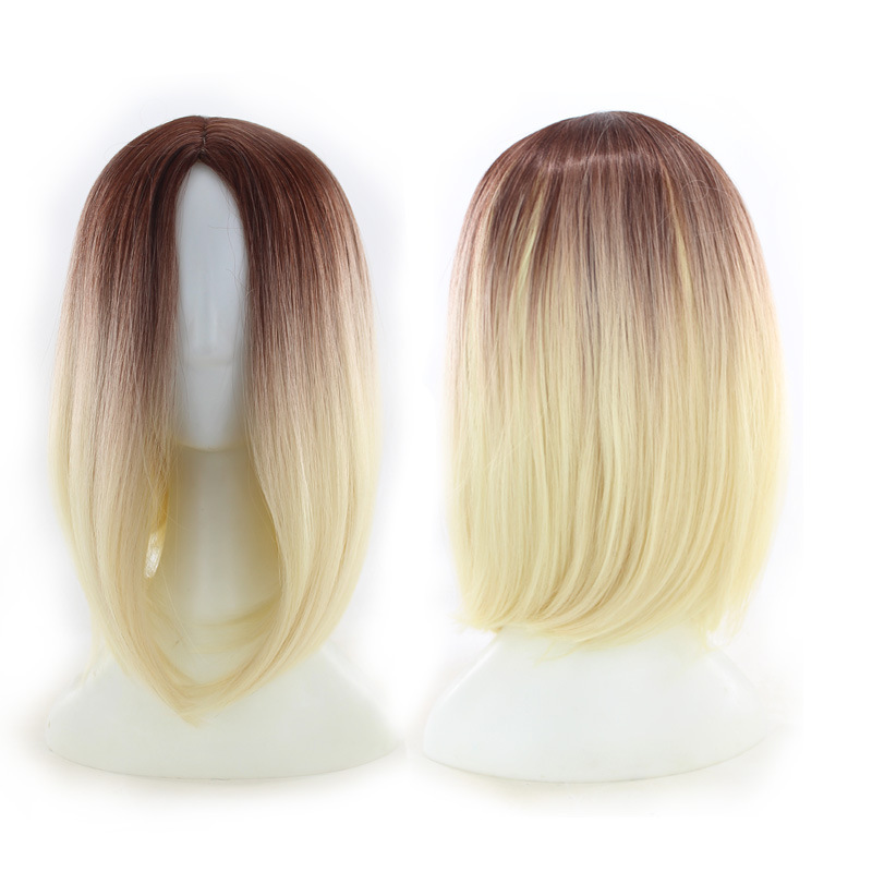  foreign trade new wig European and American women"s short straight hair gradient Bobo Bobo Bobo Bobo