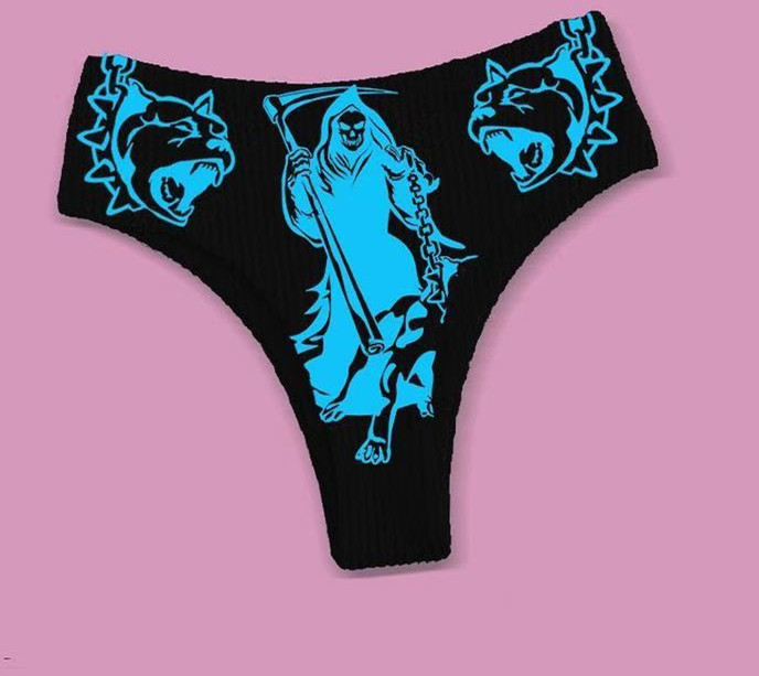 European And American Offset Printing Hot Selling Bikini Suit Sexy Breast Lift Devil Ladies Split Swimsuit