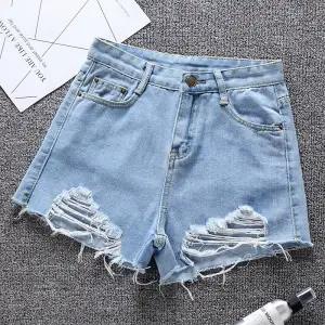 Title 14, Sommer Shorts Denim Weites Bein Gerissen Hosen ...