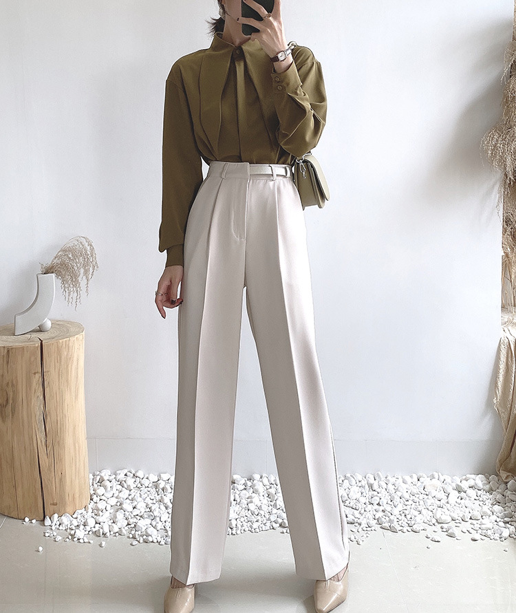 Title 7, Koreanische High-Waist Straight-Leg Hose Modisc...