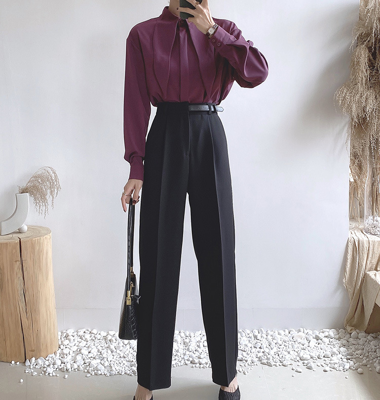 Title 2, Koreanische High-Waist Straight-Leg Hose Modisc...