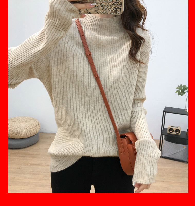 Title 4, Half Turtleneck Sweater Women Loose Long Sleeve...