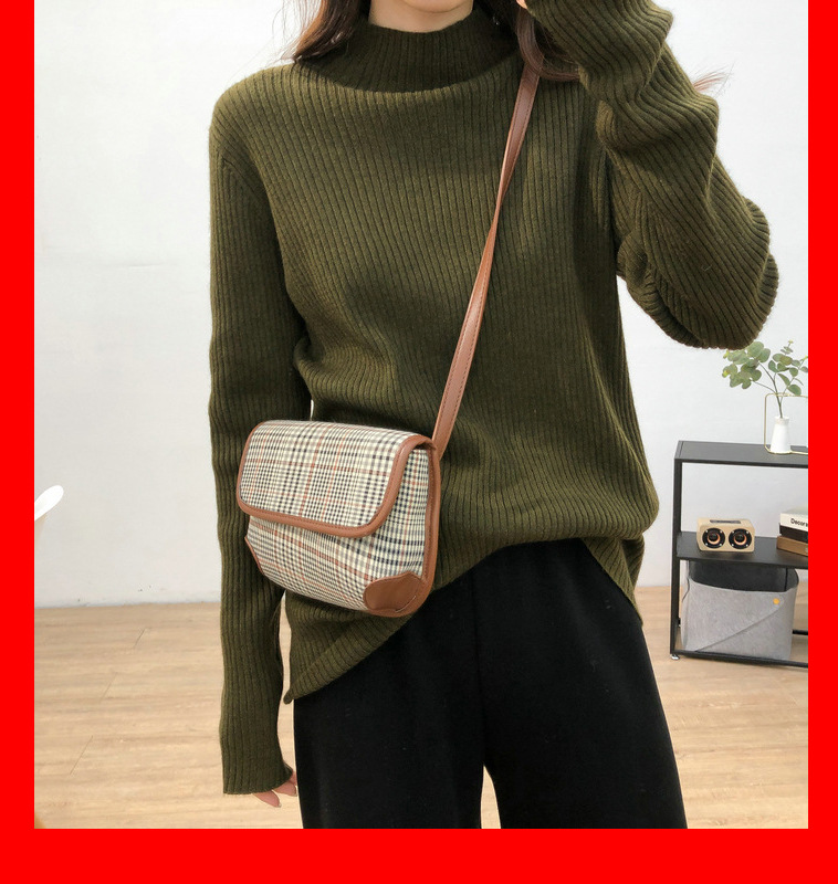 Title 2, Half Turtleneck Sweater Women Loose Long Sleeve...