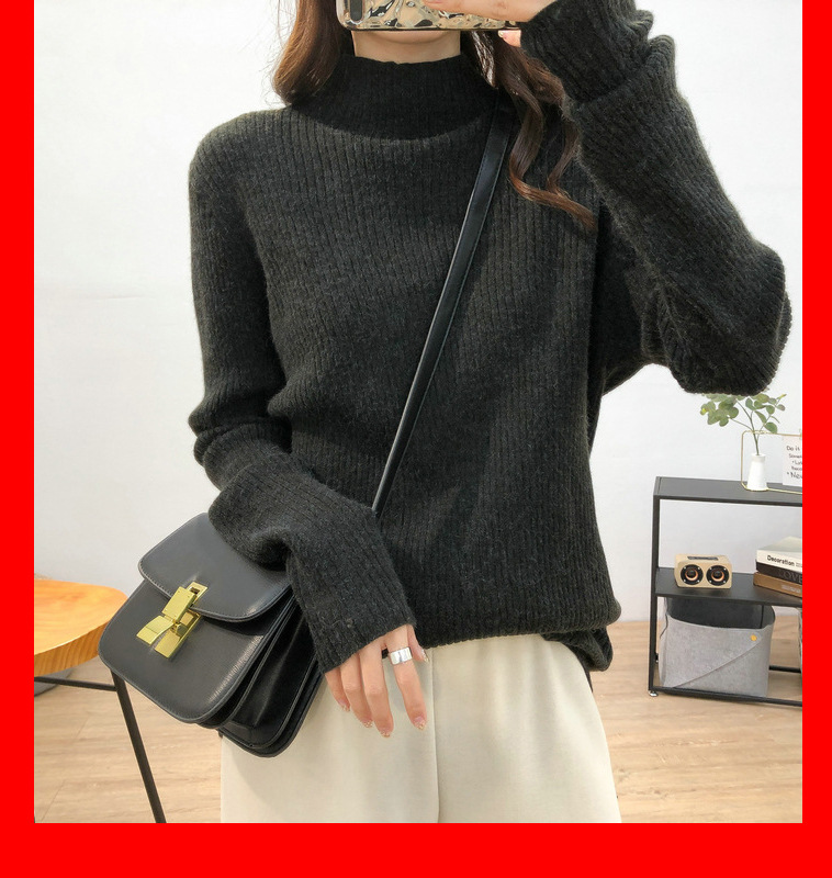 Title 6, Half Turtleneck Sweater Women Loose Long Sleeve...