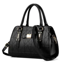 Women's Bag Embossed Hand bag Large Capacity Single Shoulder Messenger Bag For Foreign Trade - Black - View 1