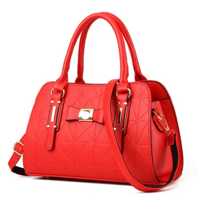 Women's Bag Embossed Hand bag Large Capacity Single Shoulder Messenger Bag For Foreign Trade Red - Shop at LoveMi