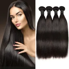 European And American Wigs, Real Hair Weaves, Natural Color, Smooth Hair Weaves - 8Inch - View 1