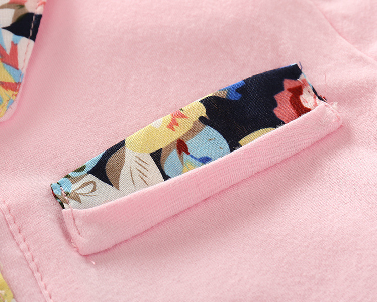 Spring New Children'S Wear Boys' Short Sleeve Shirt With Floral Print Pants Suit