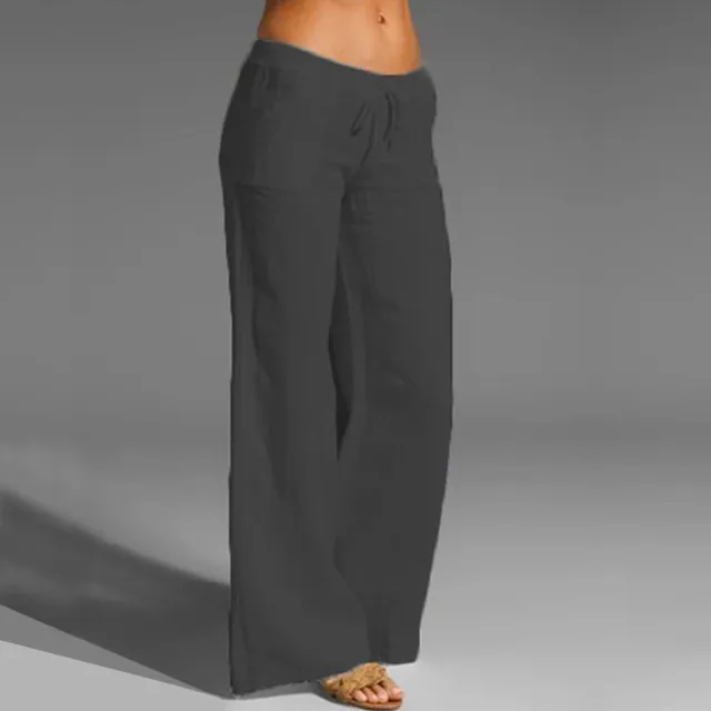 Spot Autumn And Winter Cross Border Women'S Casual Loose Trousers Stretch Waist Flared Yoga Pants Plus Size Women'S Pants Black - Shop at LoveMi