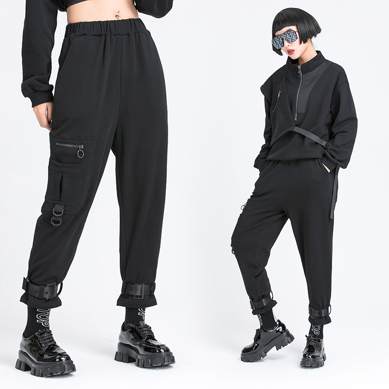 Title 2, New Personality Casual Pants Street Trend Dark ...