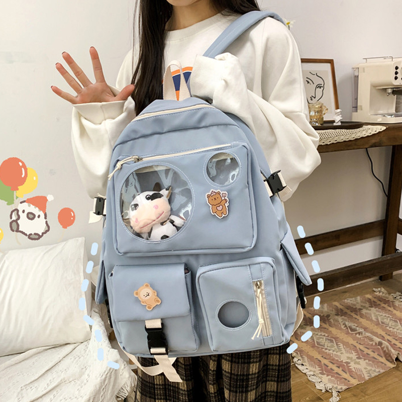 Title 9, Small Fresh And Cute Student Backpack Soft Girl...