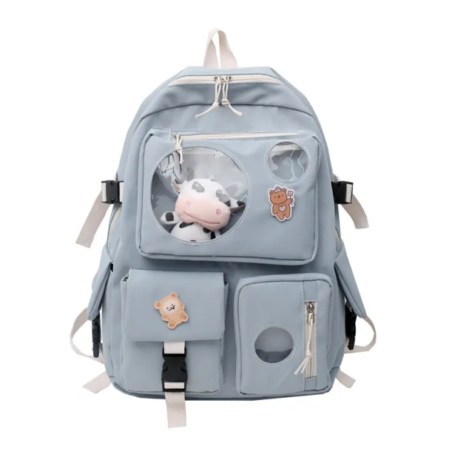 Small Fresh And Cute Student Backpack Soft Girl Schoolbag Blue - Shop at LoveMi