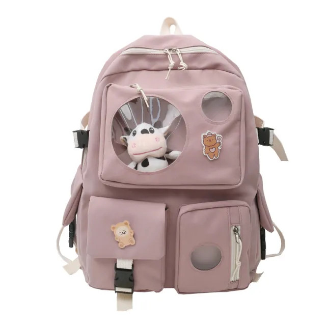 Small Fresh And Cute Student Backpack Soft Girl Schoolbag Pink - Shop at LoveMi