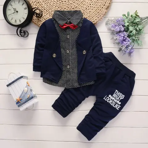 New Design Toddler Boys Casual Suit Set Clothes Set