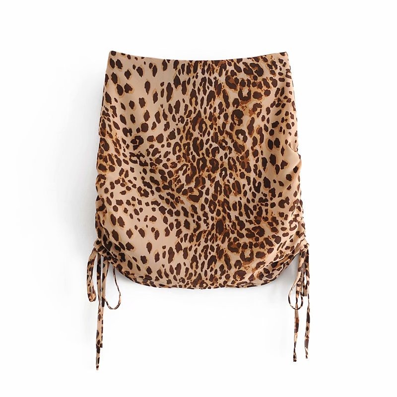 Title 3, High Waist Drawstring Bow Tie Leopard Print Bag...