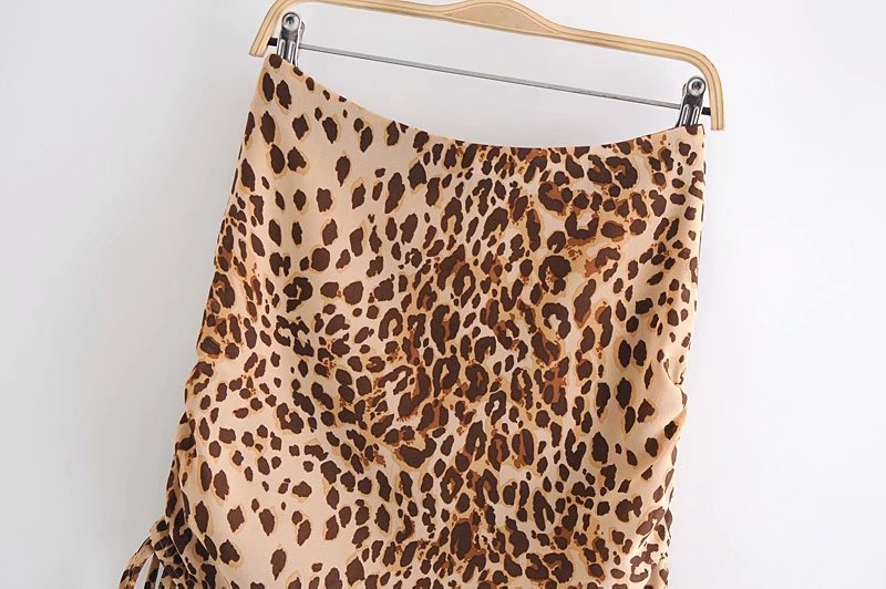 Title 1, High Waist Drawstring Bow Tie Leopard Print Bag...