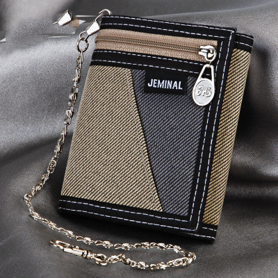 Title 1, Cartera Corta Plegable de Lona Casual para Homb...