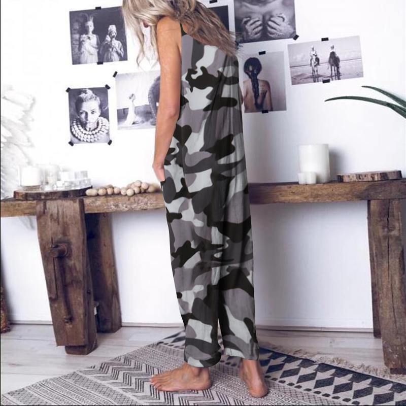 Title 6, Summer Sleeveless Casual Loose Camouflage Prin...