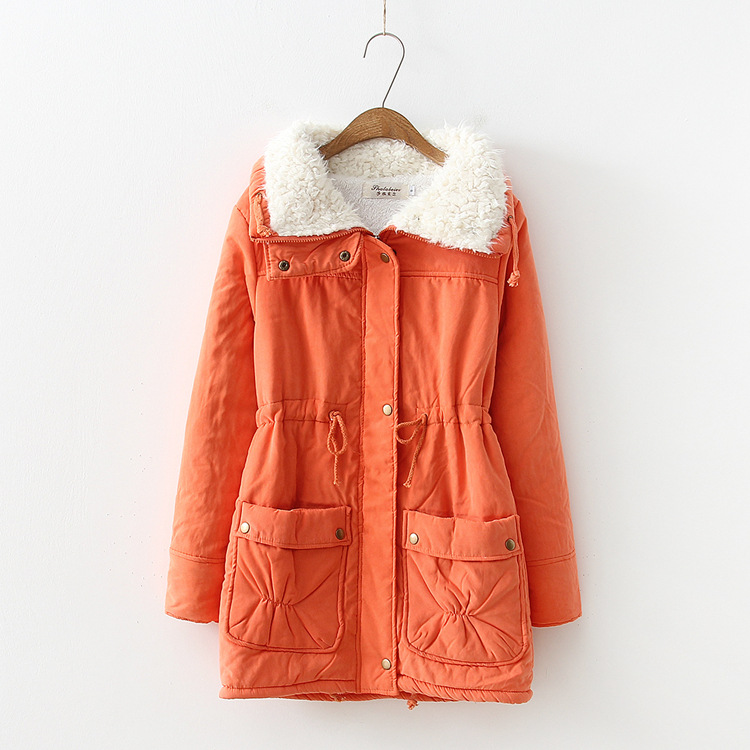 Mid-length Slim-fit Peach Skin Coat