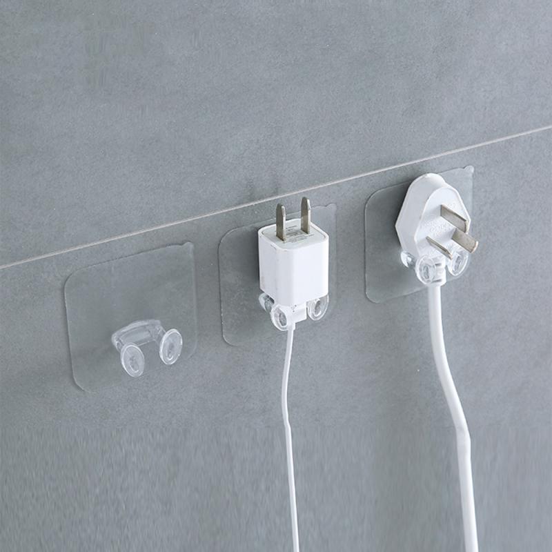 Transparent Plastic Plug Hook Seamless Strong Power Plug Socket Hook