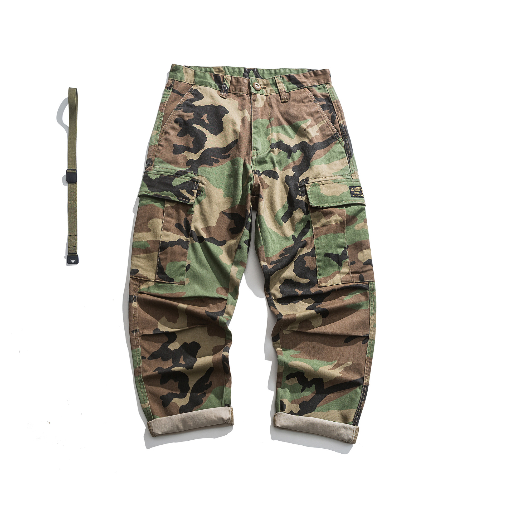 Japanese Retro Overalls Loose Multi-pocket Men's Casual Pants