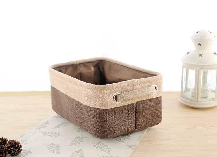 Nordic Fabric Storage Box Without Cover Imitation Cotton And Linen Folding Storage Box – image 4