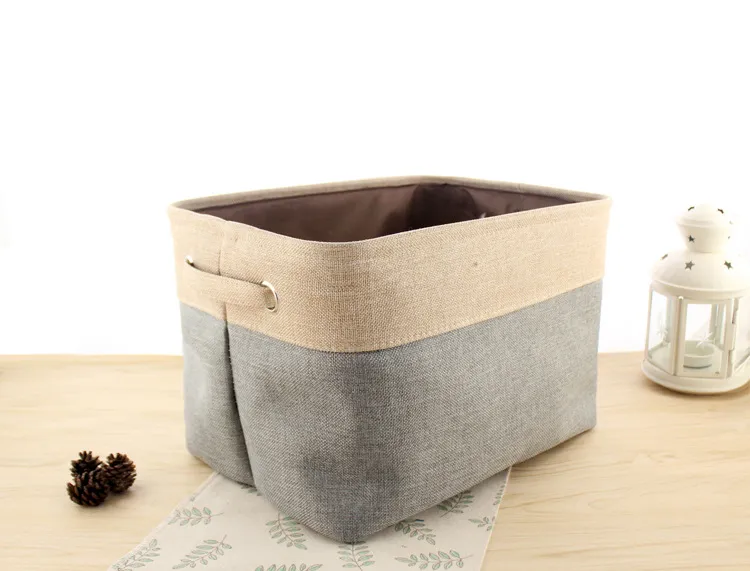 Nordic Fabric Storage Box Without Cover Imitation Cotton And Linen Folding Storage Box – image 5