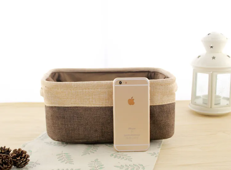 Nordic Fabric Storage Box Without Cover Imitation Cotton And Linen Folding Storage Box – image 6