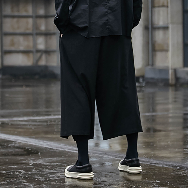 Irregular loose wide-leg pants