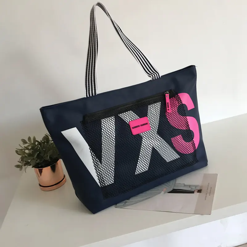Aliwood Letter Women Shoulder Bags Trendy Waterproof Tote Beach