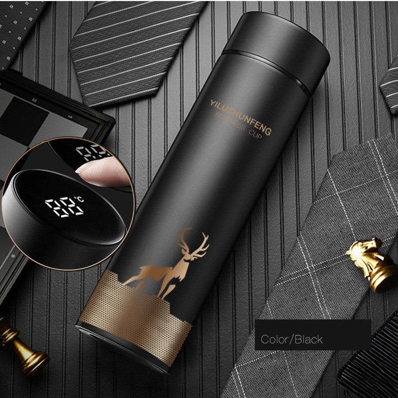 Insulation CupNew Smart Temperature Sensing Cup Business Stainless Steel Customized Logo Vacuum Frosted Gift Cup