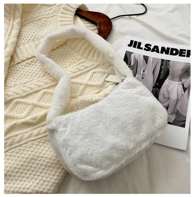 One shoulder Messenger Bag Wild Ins Portable Small Square Bag White - Shop at LoveMi