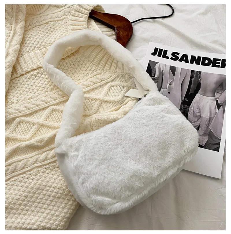 One-shoulder Messenger Bag Wild Ins Portable Small Square Bag - White