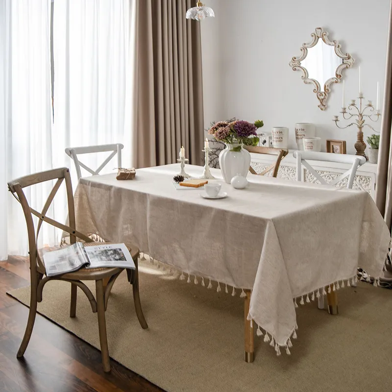 Cotton and Hemp Cloth Tea Table Cover Towel Art