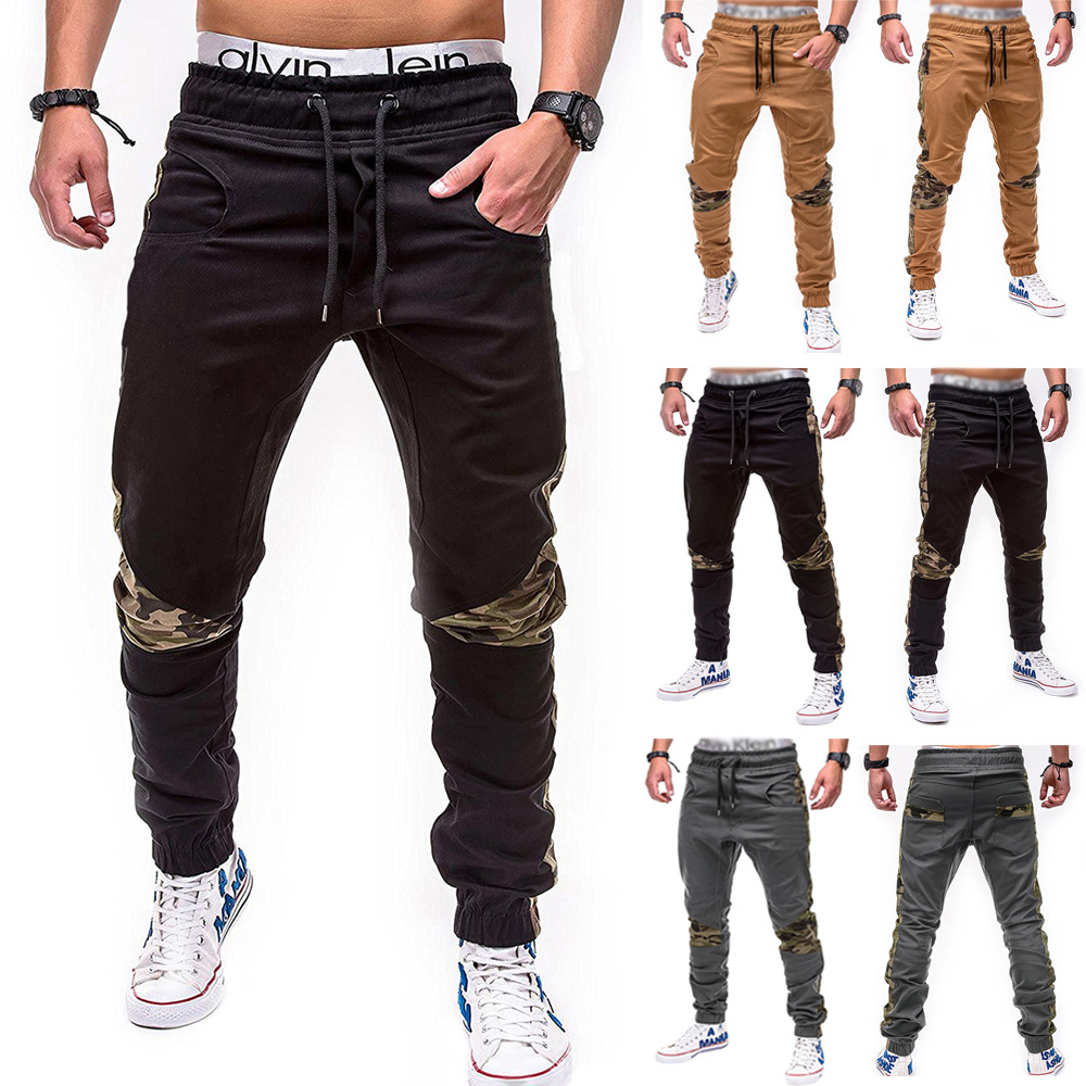 Title 5, Heren Mode Camouflage Casual Broek met Stiksels...