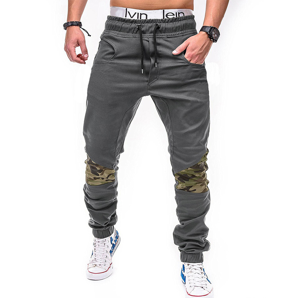Men's Fashion Stitching Camouflage Casual Trousers