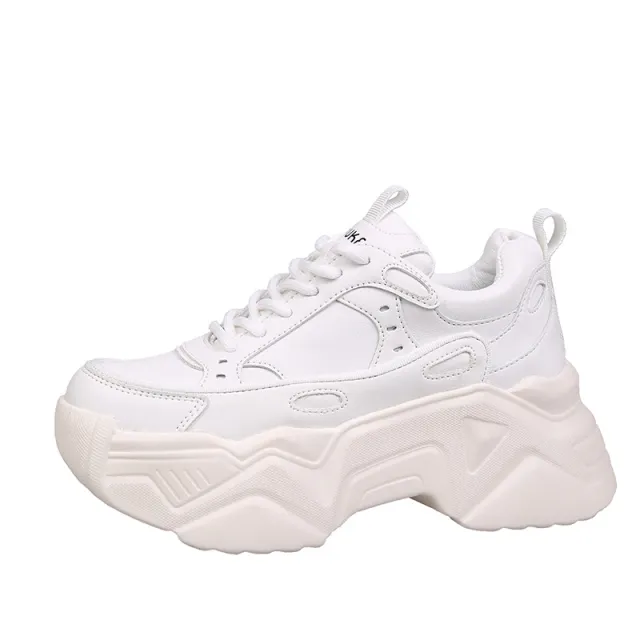 Trifle Thick Soled Daddy Shoes All Match Autumn Leisure Sports Single Shoes Women'S Trend White - Shop at LoveMi