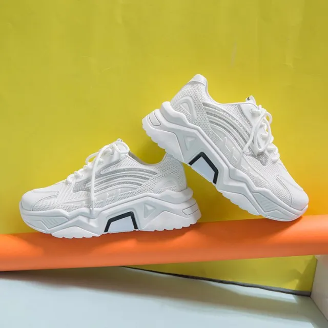 Daddy Shoes Female Autumn Breathable Ins Tide Shoes Summer Wild Ladies White Sneakers White - Shop at LoveMi