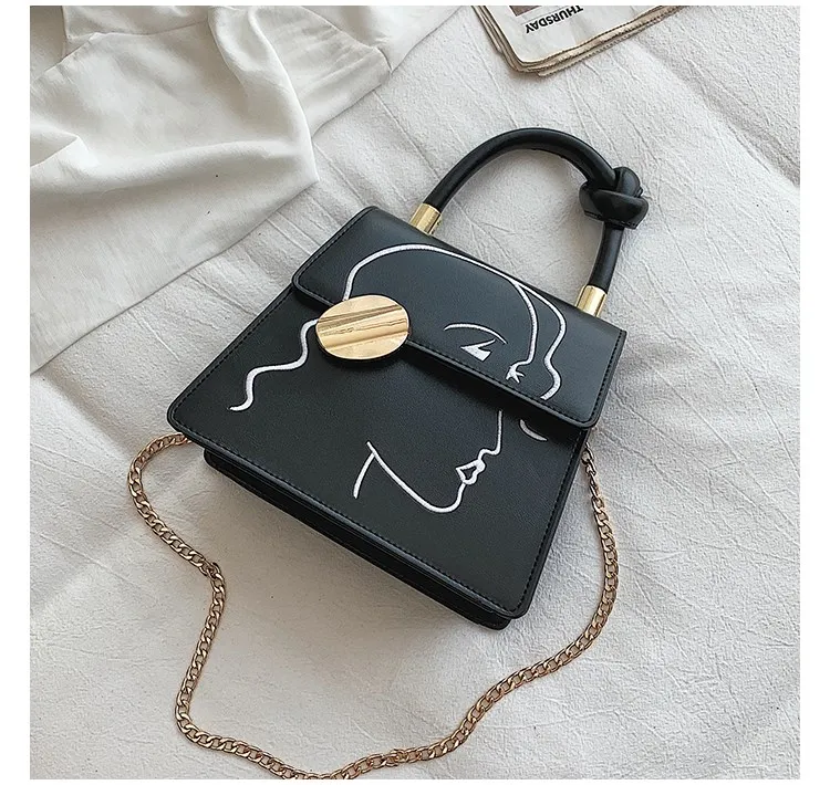 Chain Shoulder Bag, Fresh, Sweet And Fashionable - Black
