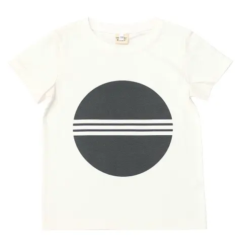 Black and White Short-Sleeved T-Shirts for Boys and Girls