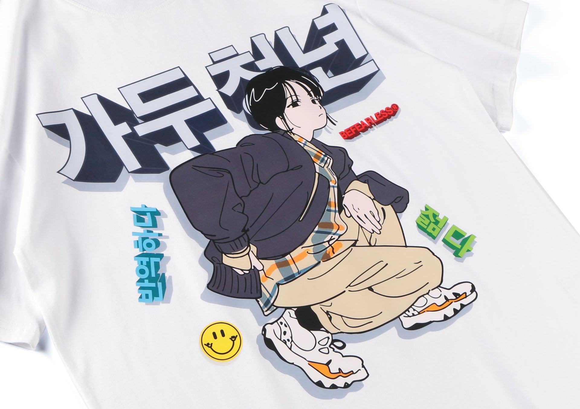 Japanese Hong Kong Style Men And Women Couple Loose T-Shirt Trendy Brand