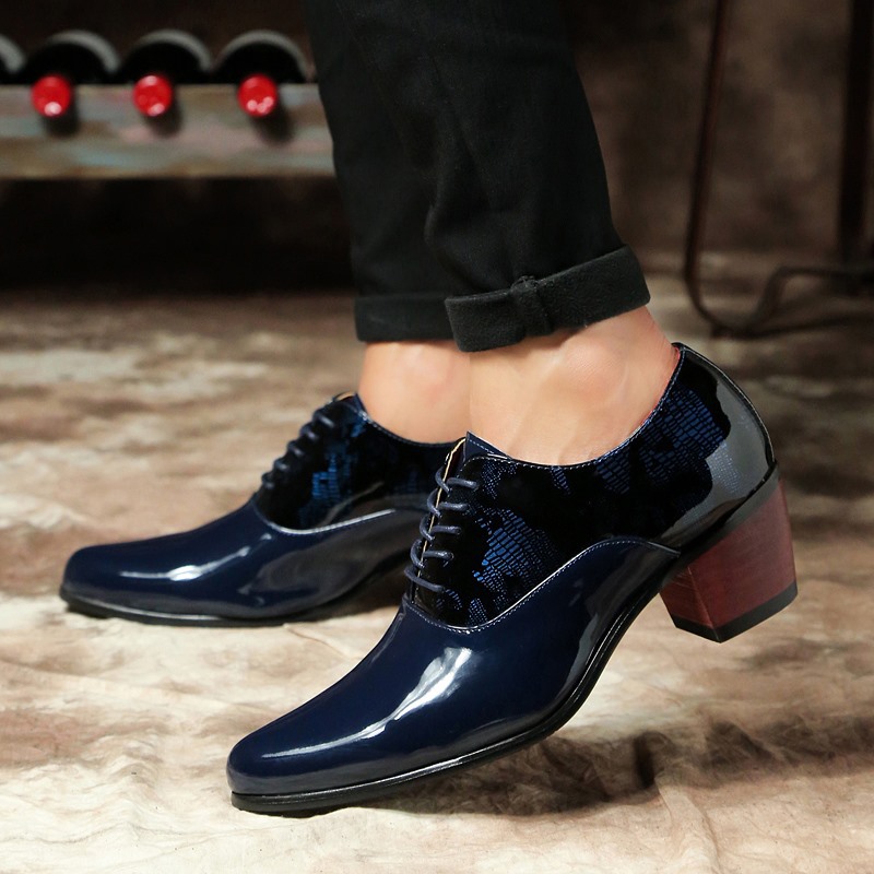 Men's High Heels Korean Style Trendy Pointed Toe Shoes