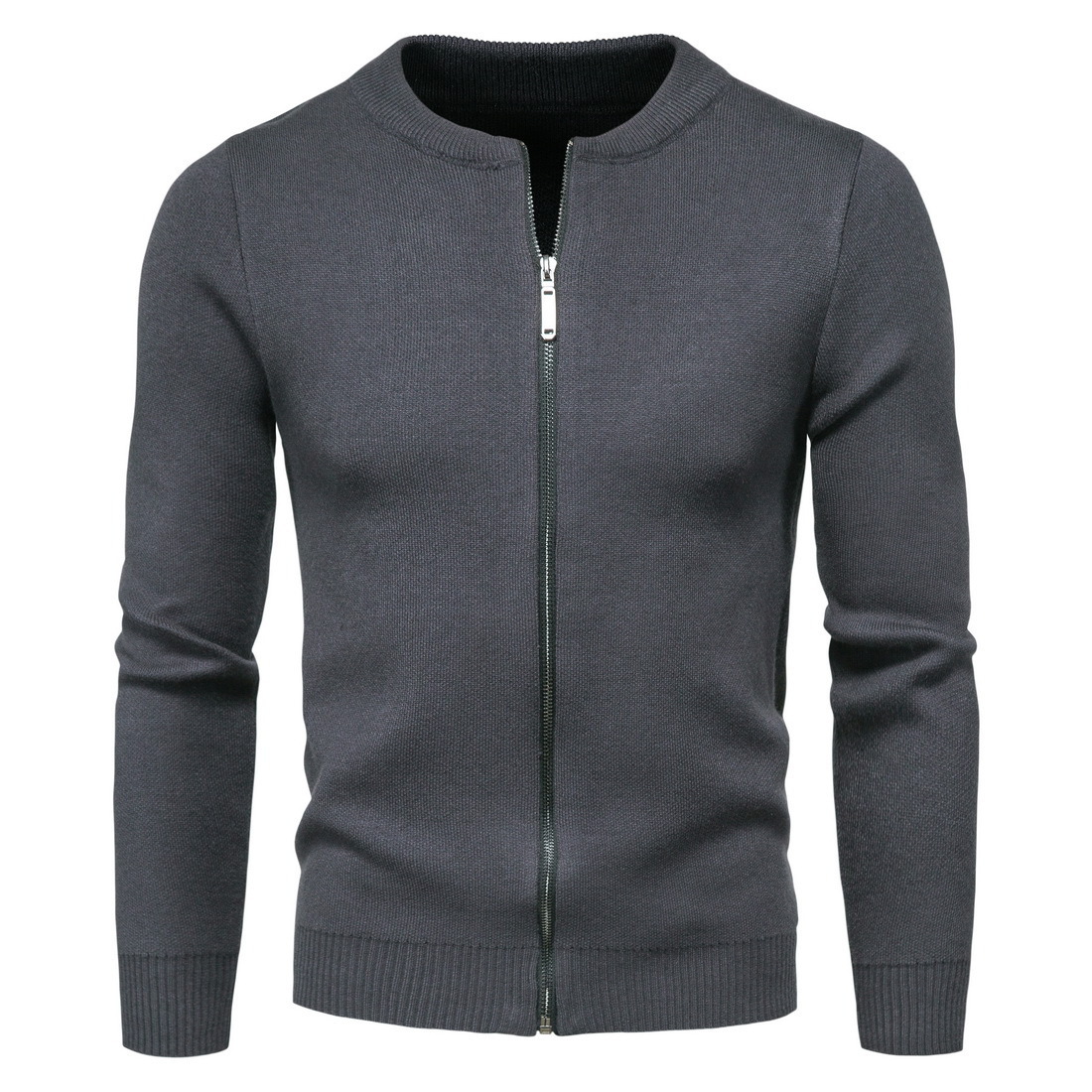 Title 6, Herren Strickjacke Mode einfarbig Cardigan Stri...