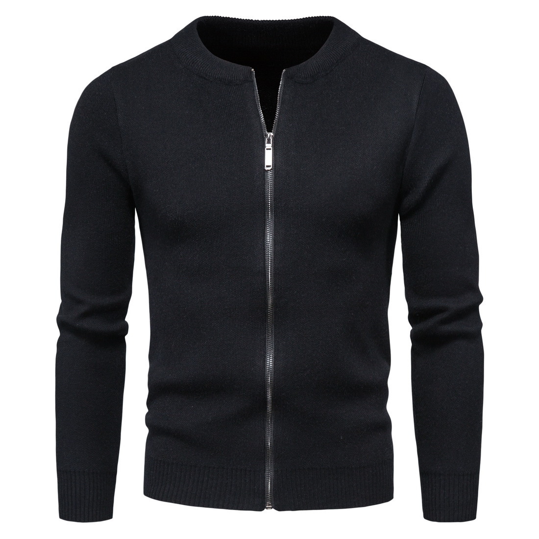 Title 3, Herren Strickjacke Mode einfarbig Cardigan Stri...