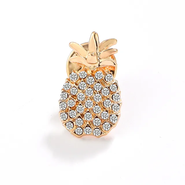 Wang Yibo The Same Style Coconut Pineapple Brooch Female Corsage Cute Japanese Badge Anti Failure Buckle Pin Neckline With Accessories As Shown - Shop at LoveMi