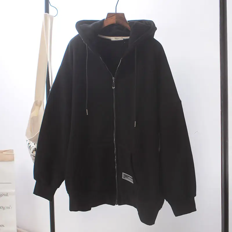 Korean Style Simple Korean Fan Loose Plus Fleece Sweater