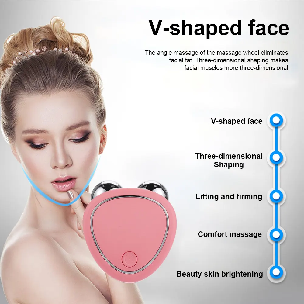 Micro Current Beauty Instrument Roller Massager Face