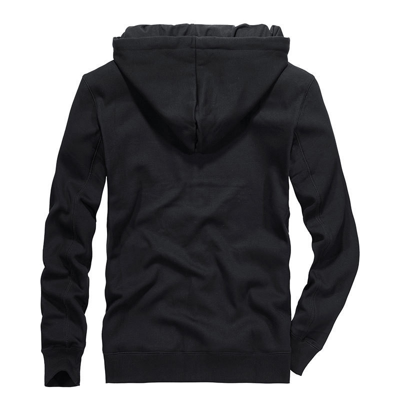 Plush Padded Sports Casual Zipper Hooded Cardigan Sweater