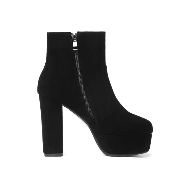 Shuitai Martin Boots Women's Thick Heel High Heel Size Black - Shop at LoveMi