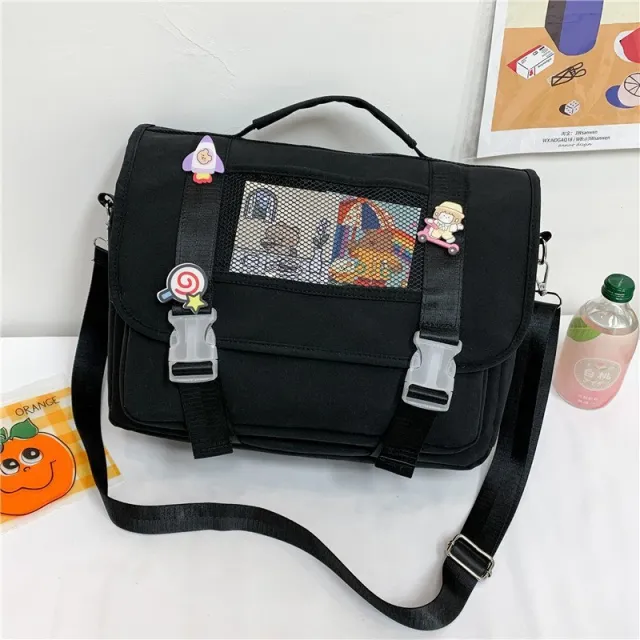 Outdoor Travel Large Capacity Student One Shoulder Diagonal Portable Backpack Women Black - Shop at LoveMi